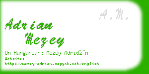 adrian mezey business card